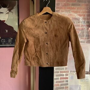 Evan Davies Cropped Suede Jacket